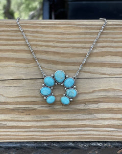 Turquoise Squash Blossom Necklace