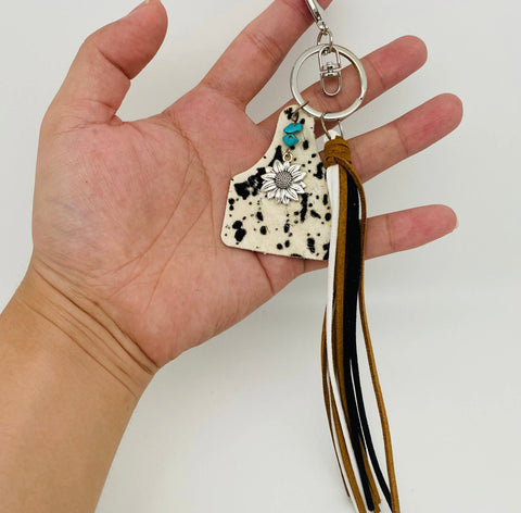 Western Leather Keychain