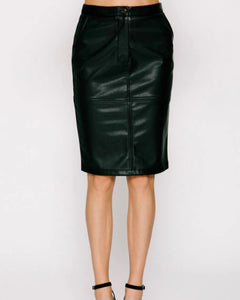 Zoe Faux Leather Pencil Skirt