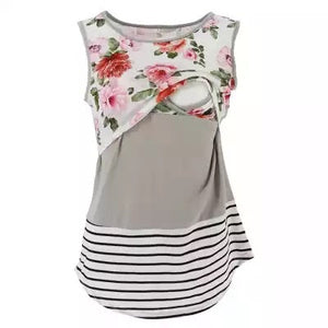 Floral & Striped Nursing Tank