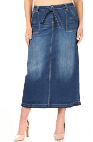 Julie Maxi Denim Skirt