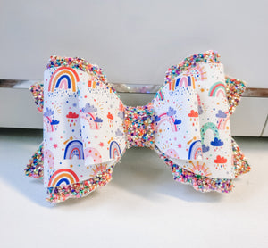 Rainbows & Sprinkles Hair Bow